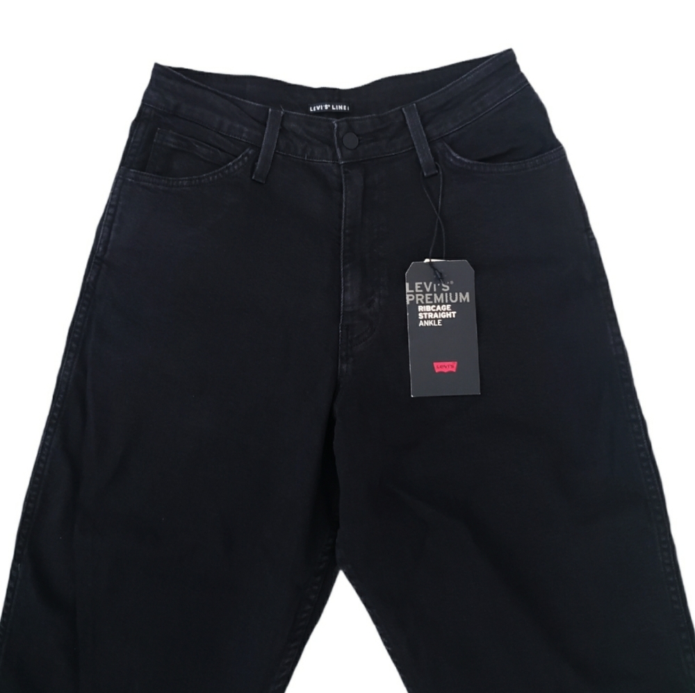 Levi's Ribcage Line 8 Premium Straight Ankle Jeans - Picture 15 of 15